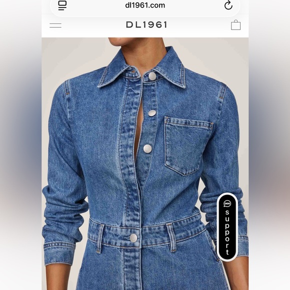 DL1961 Women's Classic Blue Denim Jumpsuit Coveralls XS - Picture 4 of 9